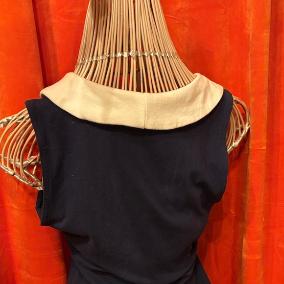 Navy and white Sleeveless Sailor Top - Picture 2 of 3